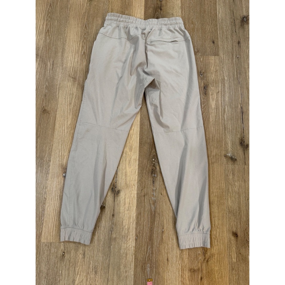 Lululemon Lab Mens Light Grey Grid Textured Tapered Jogger Pants Size M - Picture 7 of 11